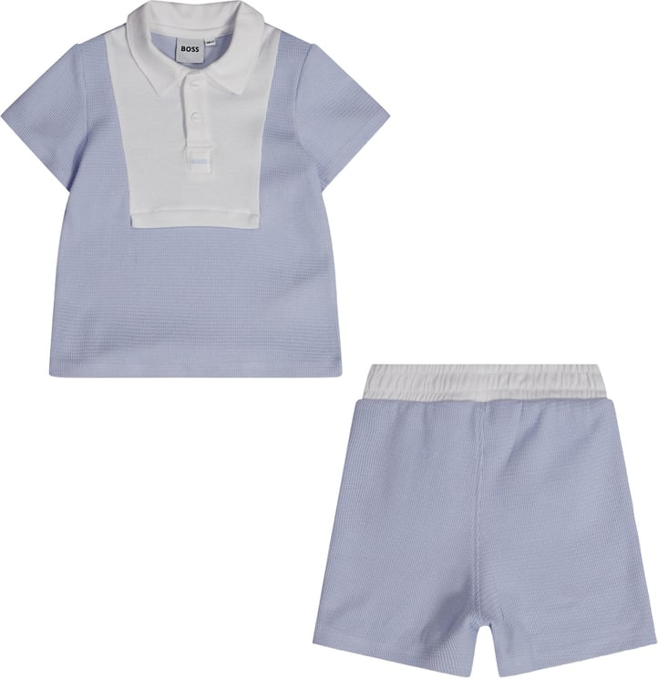 Boss Boss Baby Jongens Setje In Licht Blauw