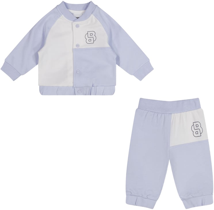 Boss Boss Baby Jongens Joggingpak In Licht Blauw