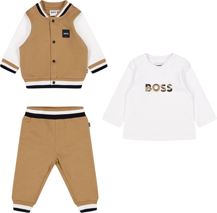 Boss Boss Baby Jongens Joggingpak In Camel