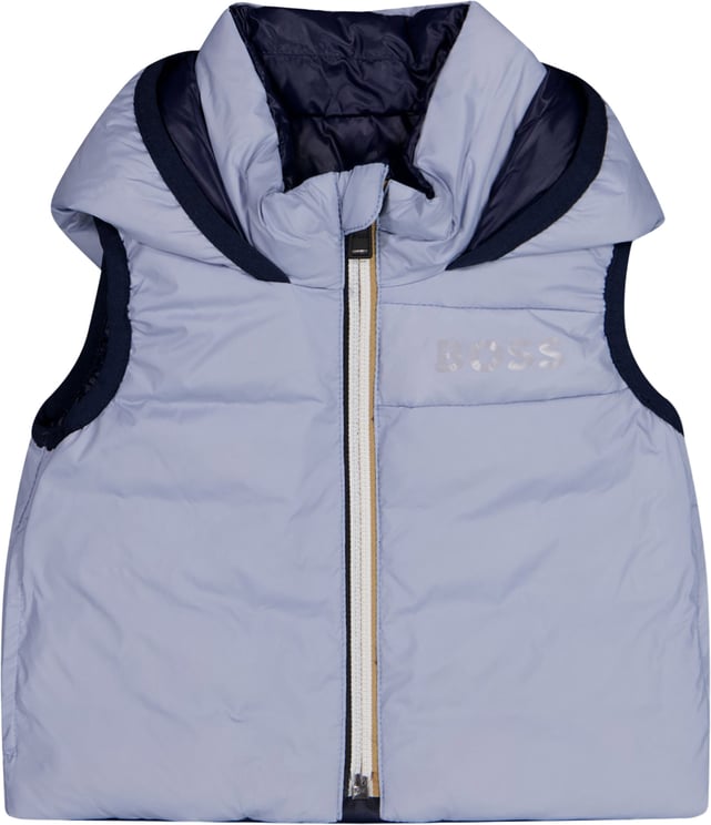 Boss Boss Baby Jongens Bodywarmer In Licht Blauw