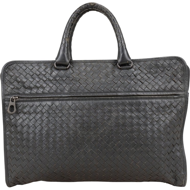 Bottega Veneta Bottega Veneta Intrecciato Leather Business Handbag