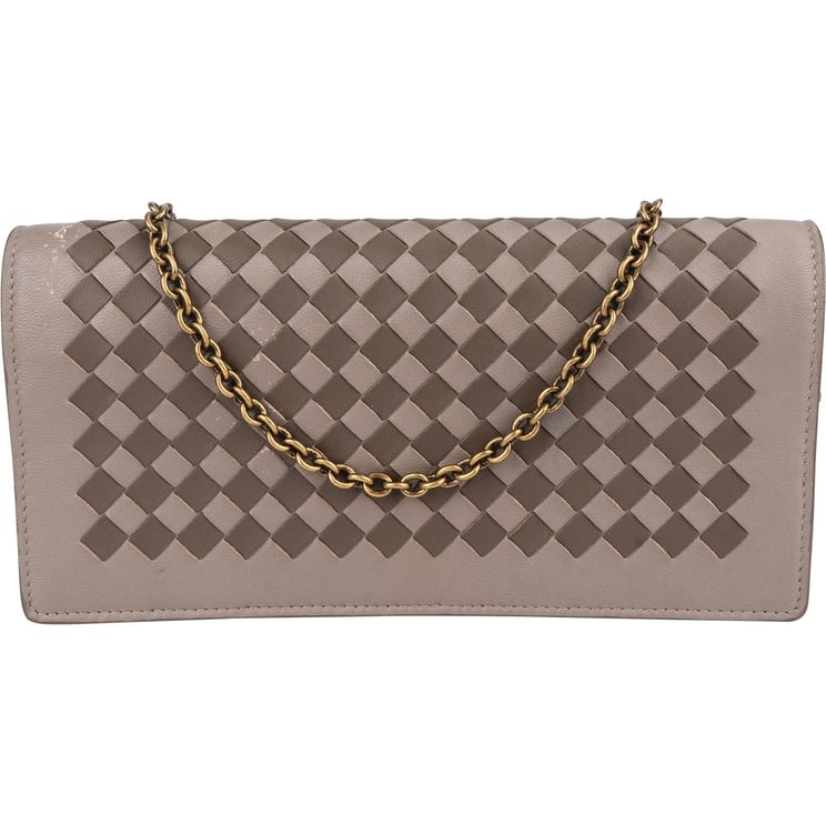 Bottega Veneta Bottega Veneta Intrecciato Leather Wallet On Chain Crossbody Bag