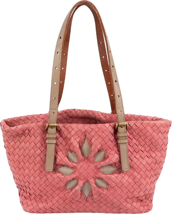 Bottega Veneta Bottega Veneta Intrecciato Leather Marquise Flower Tote Shoulder Bag