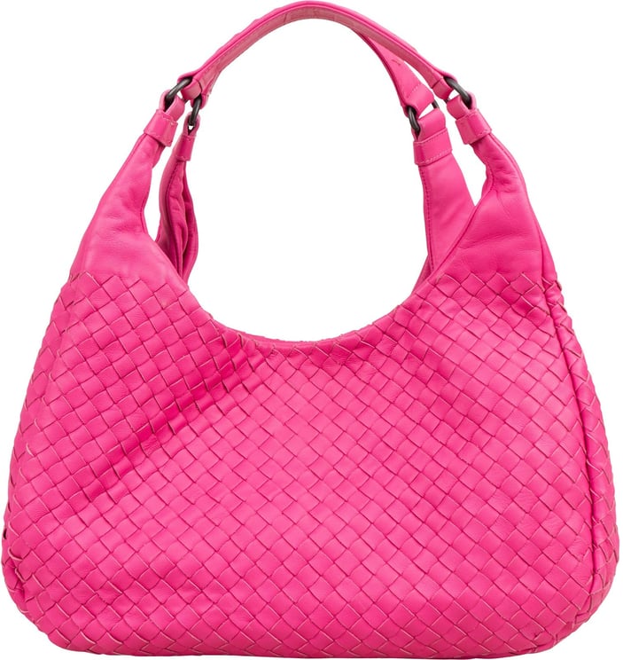 Bottega Veneta Bottega Veneta Pink Intrecciato Leather Campana Hobo Shoulder Bag