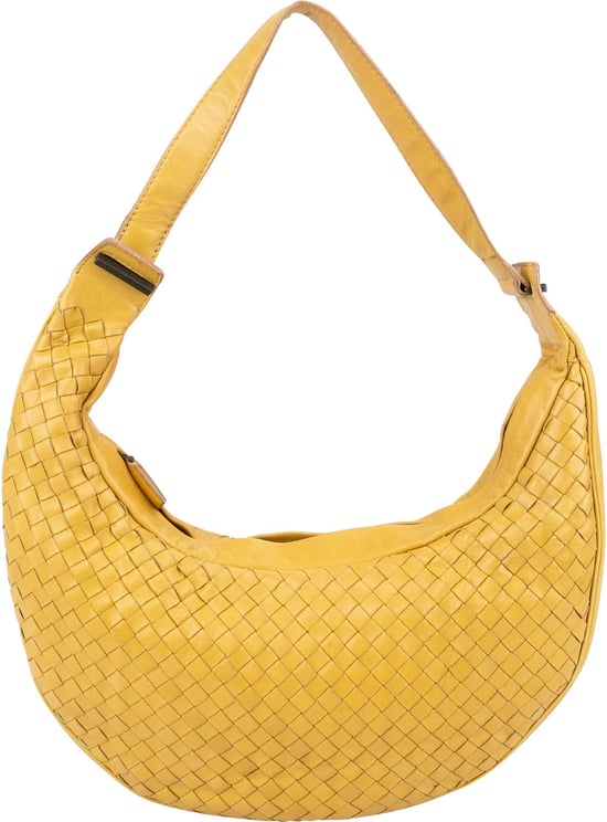 Bottega Veneta Bottega Veneta Intrecciato Leather Crescent Hobo Shoulder Bag