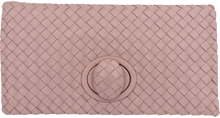 Bottega Veneta Bottega Veneta Intrecciato Leather Turnlock Clutch