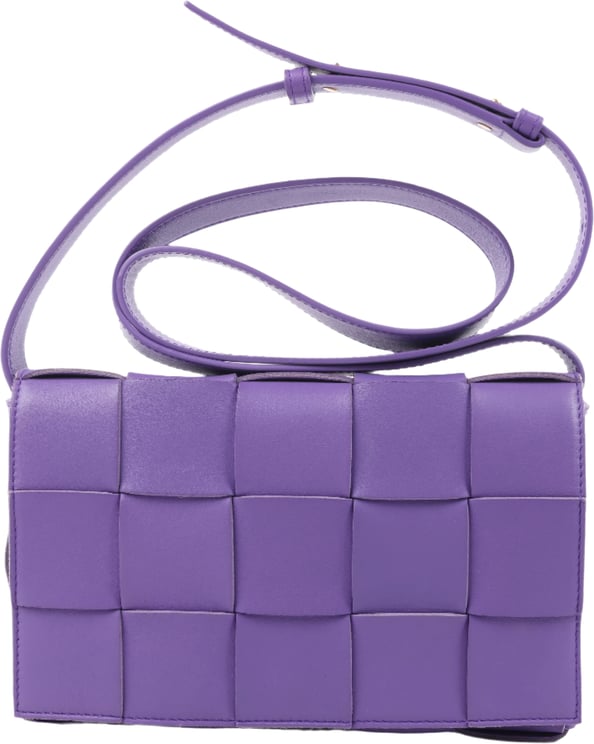 Bottega Veneta Bottega Veneta Maxi Intrecciato Cassette Leather Shoulder Bag in Purple