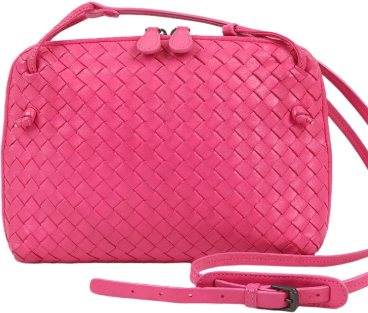 Bottega Veneta Bottega Veneta Intrecciato Nodini Crossbody Bag in Pink