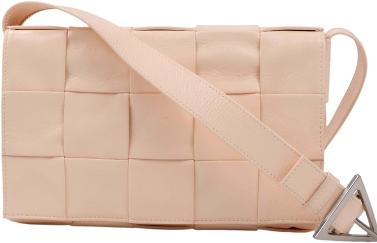 Bottega Veneta Bottega Veneta Maxi Intrecciato Cassette Leather Shoulder Bag in Powder Beige