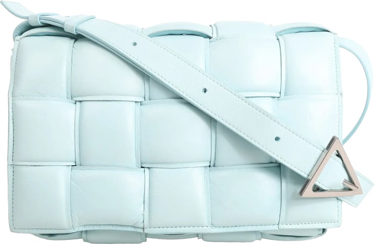 Bottega Veneta Bottega Veneta Padded Cassette Maxi Intrecciato Leather Shoulder Bag in Blue