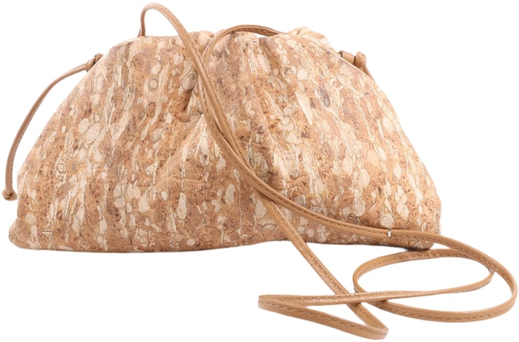 Bottega Veneta Bottega Veneta Mini The Pouch 20 Cork Crossbody bag in Beige