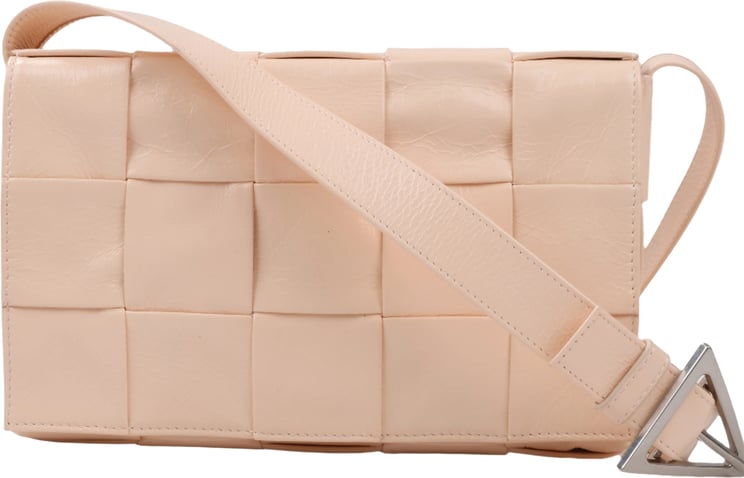 Bottega Veneta Bottega Veneta Maxi Intrecciato Cassette Leather Shoulder Bag in Powder Beige