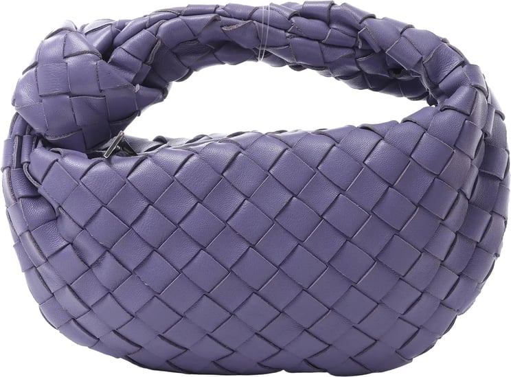 Bottega Veneta Bottega Veneta Jodie Mini Intrecciato Leather Handbag in Purple