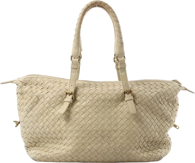 Bottega Veneta Bottega Veneta Montaigne  Intrecciato Leather Shoulder Bag in Beige 173398