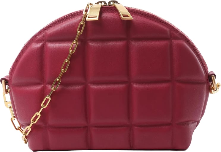 Bottega Veneta Bottega Veneta Half Moon Padded Leather Crossbody Bag in Burgundy 593165
