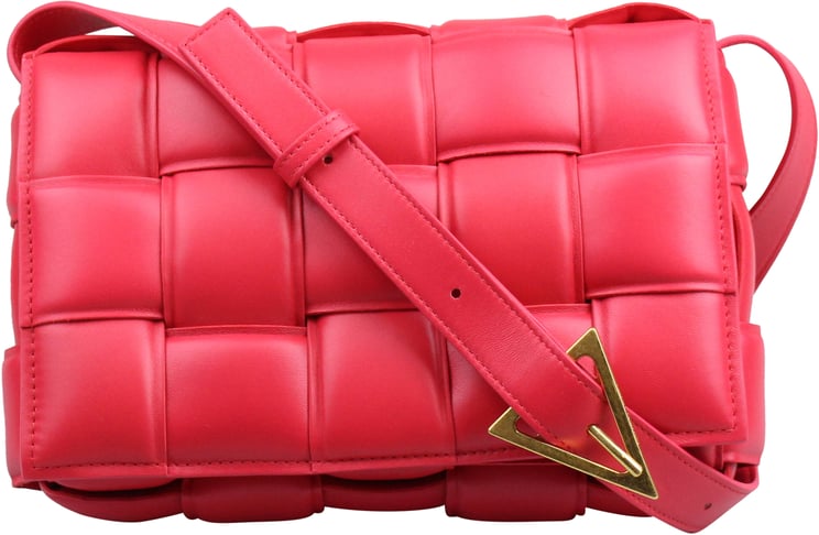 Bottega Veneta Bottega Veneta Padded Cassette Tas 'Firework Red'