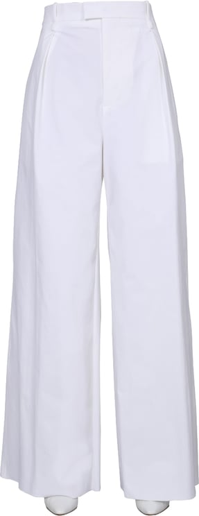 Bottega Veneta Flowing Wide-Leg Trousers with Front Zip Closure