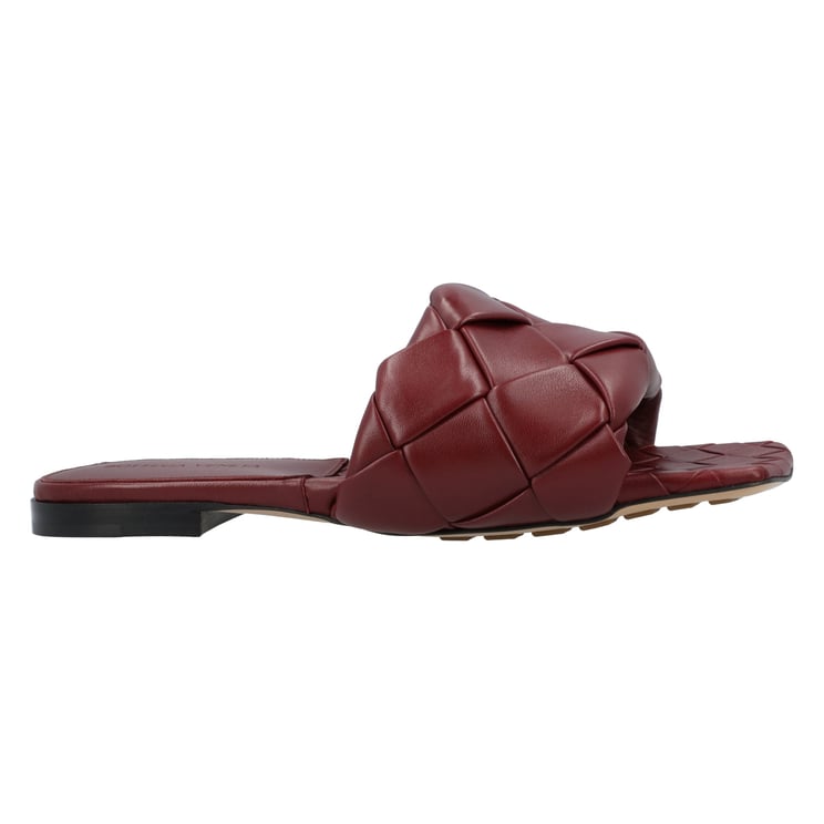 Bottega Veneta Lido Flat Sandal Red