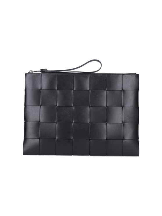 Bottega Veneta Large Intrecciato Leather Clutch With Removable Zipper Pull
