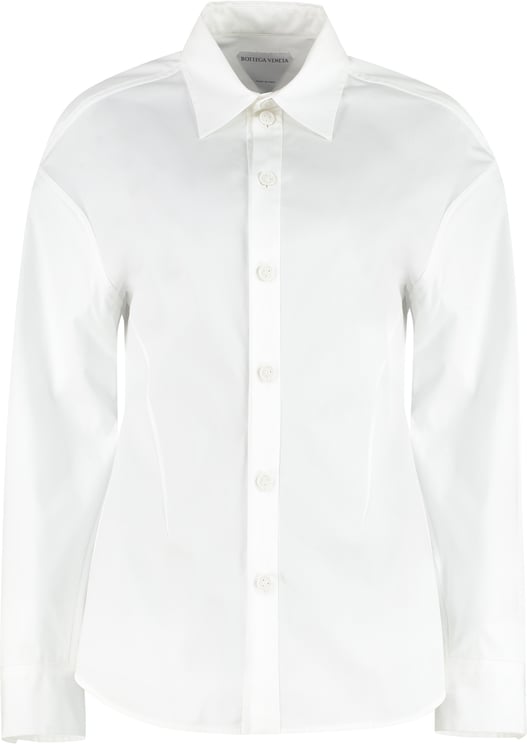 Bottega Veneta Classic Italian collar cotton shirt