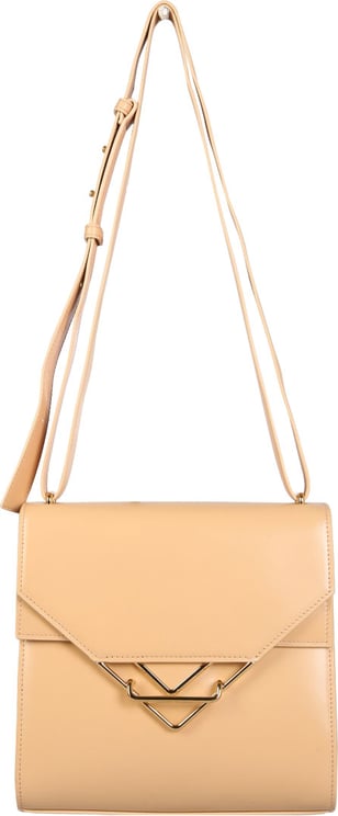 Bottega Veneta Sleek Leather Clip Bag with Removable Strap