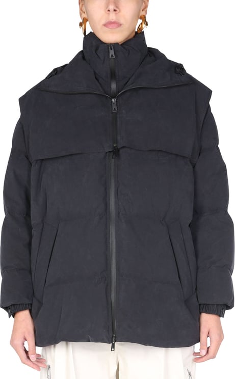 Bottega Veneta Hooded Down Jacket with Removable Hood