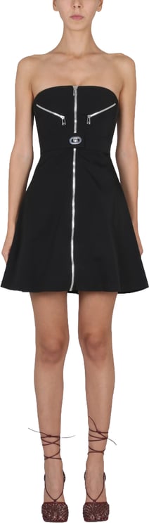 Bottega Veneta Structured Bustier Dress with Front Zip Closure