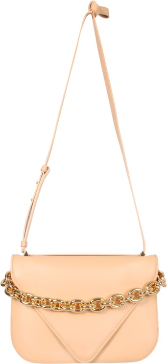 Bottega Veneta Structured Leather Shoulder Bag with Adjustable Strap