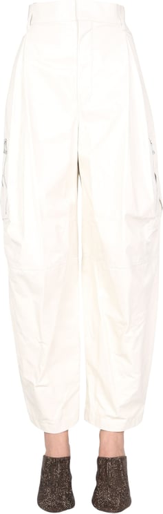 Bottega Veneta Leather Cargo Pants with Zip Closure