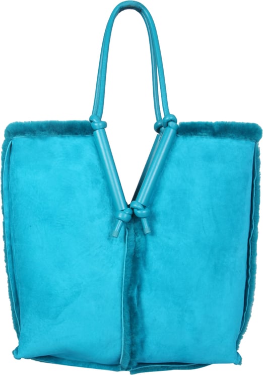 Bottega Veneta Unique Removable Double Handle Sherling Tote Bag