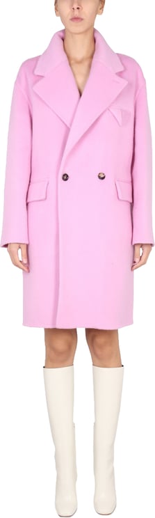 Bottega Veneta Double-Face Coat with Button Closure and Unlined Design