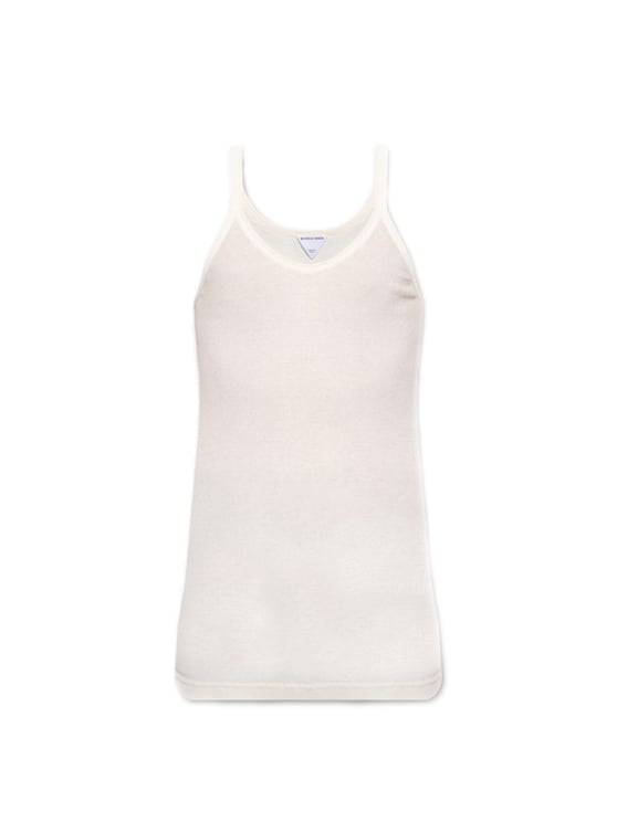 Bottega Veneta Ribbed Cotton Tank Top with Round Neckline