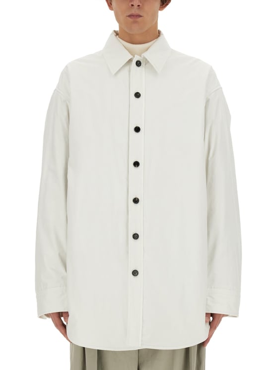 Bottega Veneta Quilted Oversized Padded Jacket with High Collar