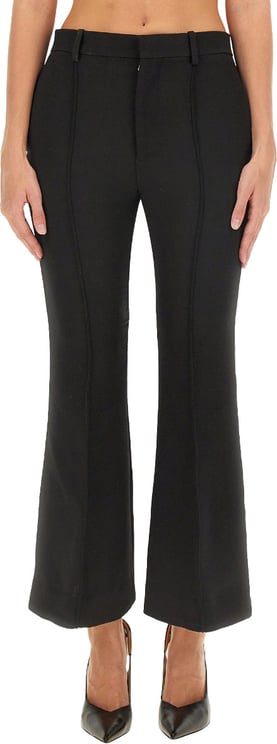 Bottega Veneta Regular Fit Wool Trousers with Tailored Silhouette