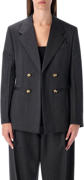Bottega Veneta Bottega Veneta grey blazer with gold Knot buttons