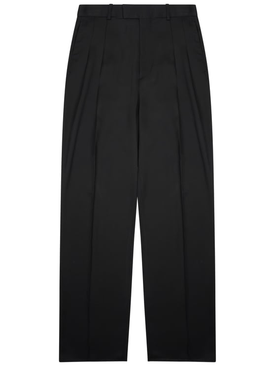 Bottega Veneta Silk Blend Tailored Pants With High Waist