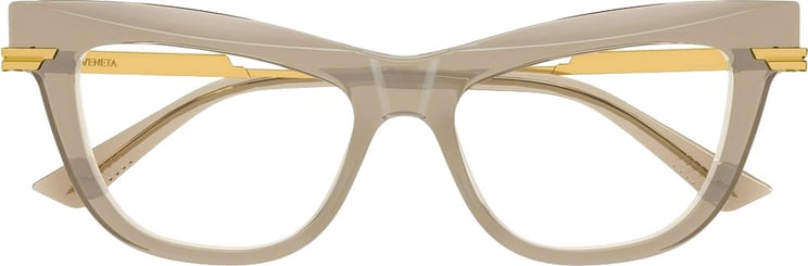 Bottega Veneta Eyeglasses Bottega Veneta BV1266O 006 Brown Gold Transparen 51/16/145