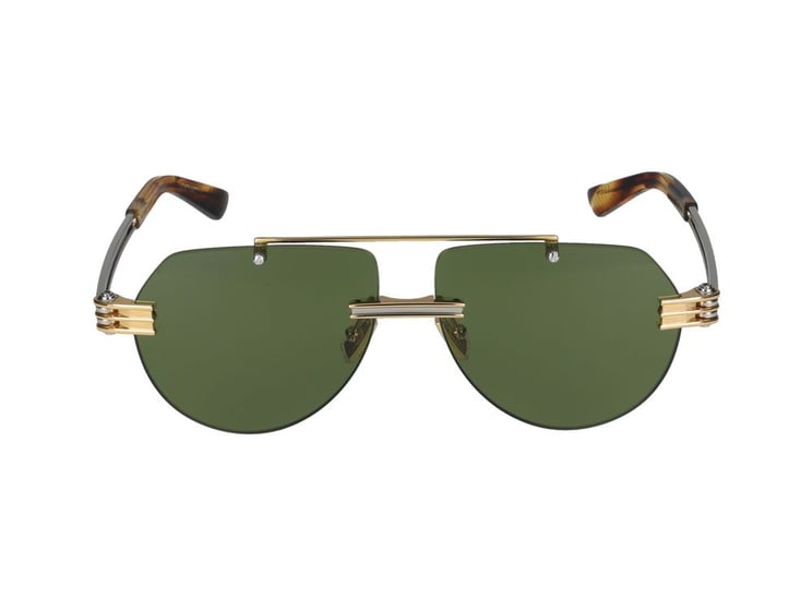 Bottega Veneta Sunglasses Bottega Veneta BV1342S 003 Gold Silver Green 59/13/145