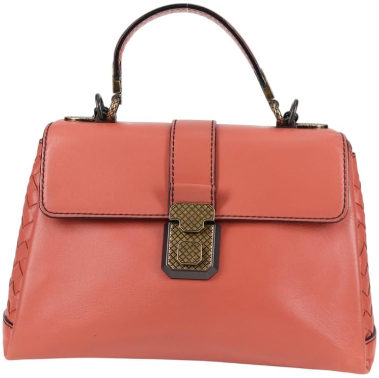 Bottega Veneta Bottega Veneta Piazza Top Handle Bag Leather with Intrecciato Detail Small