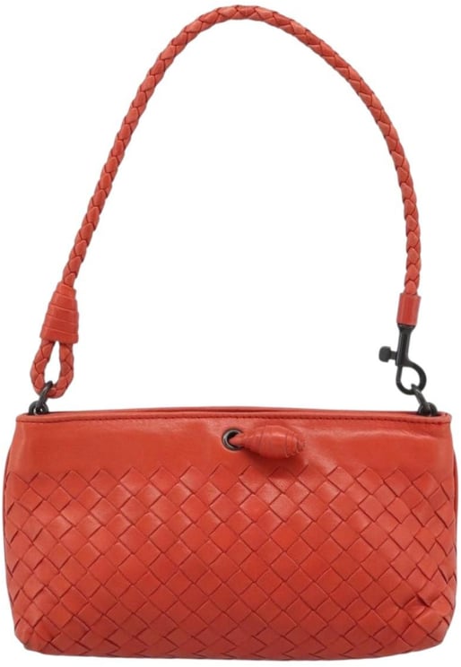 Bottega Veneta Bottega Veneta Zip Clutch Leather with Intrecciato Snakeskin Detail