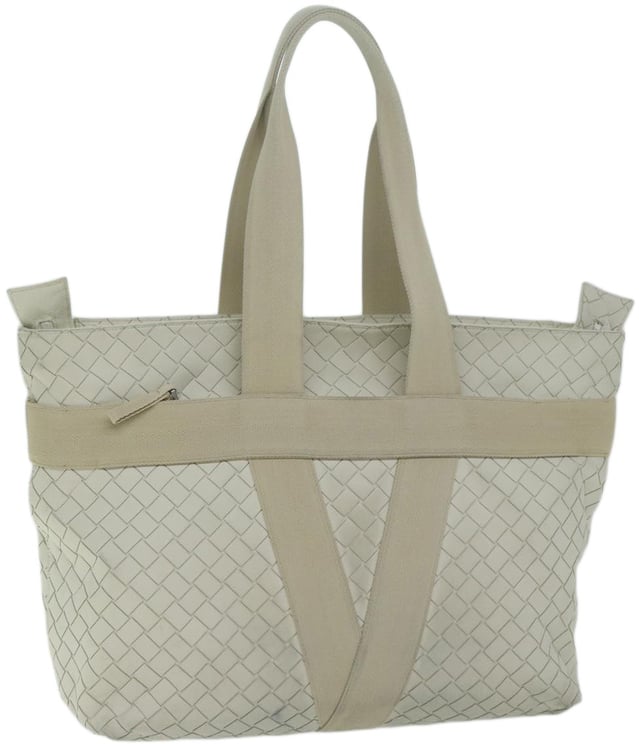 Bottega Veneta Bottega Veneta Zipped Tote Rubber Intrecciato with Canvas East West