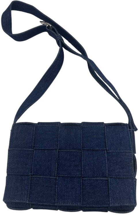 Bottega Veneta Bottega Veneta Cassette Crossbody Bag Maxi Intrecciato Denim