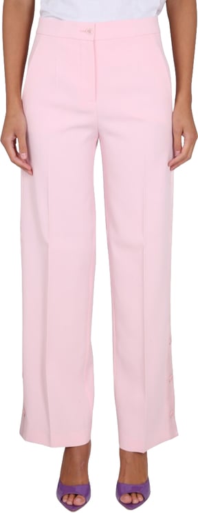 Boutique Moschino Wide-Leg Pants With Button Closure And Belt Loops