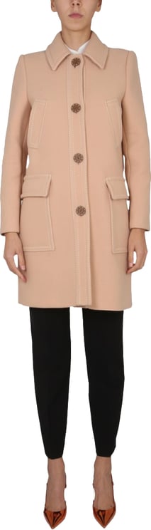 Boutique Moschino Short Virgin Wool Coat