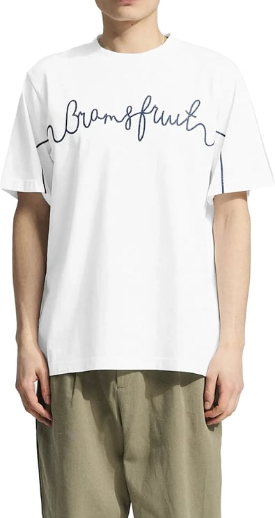 Bram's Fruit Garden Hose Chain Stitch T-Shirt - White