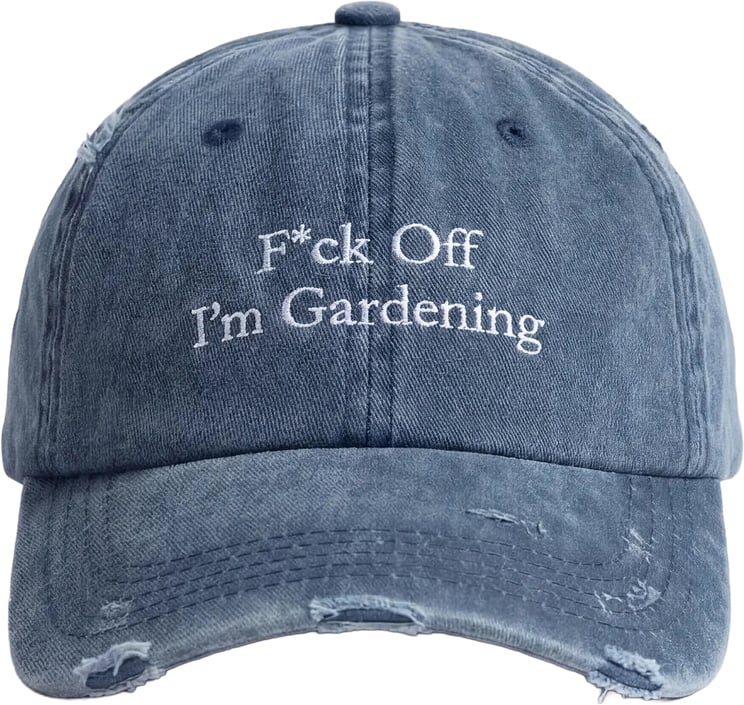 Bram's Fruit “F*ck Off I'm Gardening” Cap Distressed - Washed Navy
