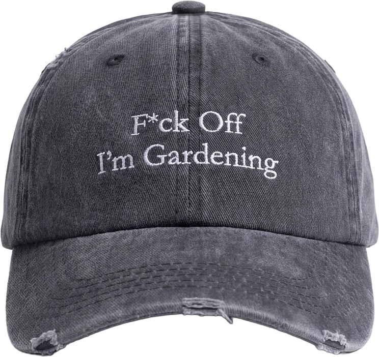 Bram's Fruit “F*ck Off I'm Gardening” Cap Distressed - Washed Charcoal
