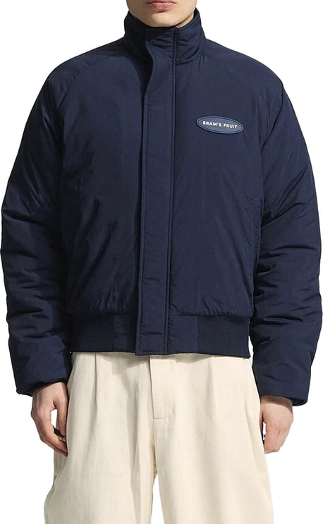 Bram's Fruit Emblem Patch Padded Jacket - Navy
