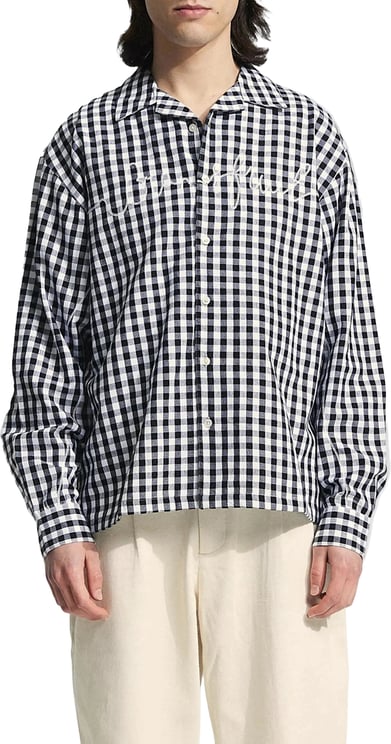 Bram's Fruit Garden Hose Chain Stitch Overshirt - Black
