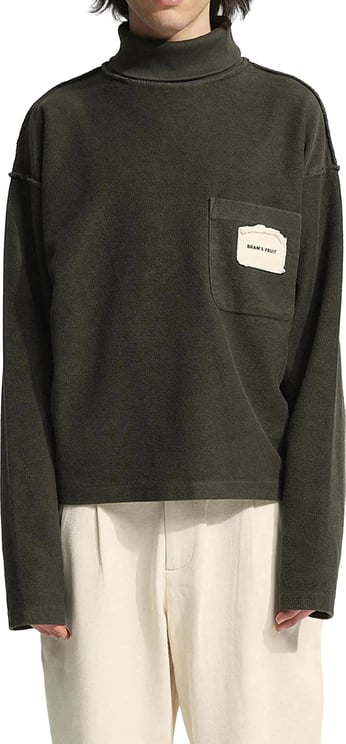 Bram's Fruit Turtle Neck Chest Pocket - Washed Charcoal
